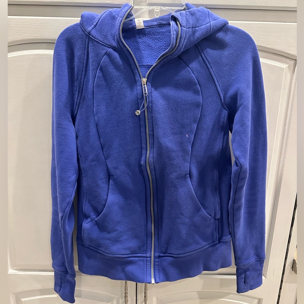 Lululemon scuuba hoodie cobalt blue size 6